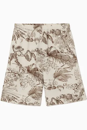 COS Botanical-Print Linen Shorts