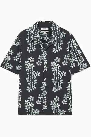 COS Relaxed Floral-Print Cotton Short-Sleeved Shirt