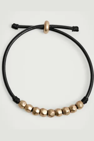 COS Beaded Leather Cord Bracelet