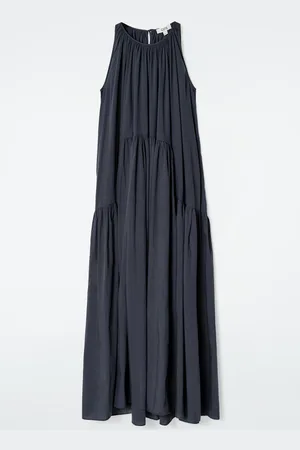COS Gathered Halterneck Maxi Dress