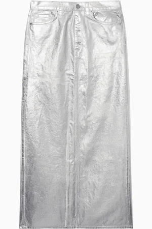 COS Coated-Denim Maxi Skirt