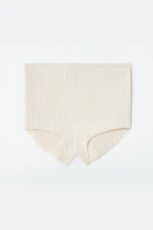 COS Rib-Knit Silk Micro Shorts