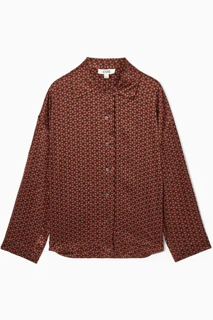 COS Printed Pure Silk Pyjama Shirt