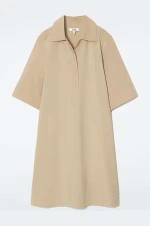 COS Oversized Open-Collar Shirt Dress