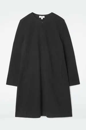 COS A-Line Boiled-Wool Mini Dress