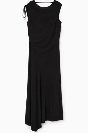 COS Asymmetric Cowl-Neck Maxi Dress