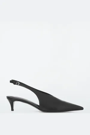 COS Pointed Leather Slingback Kitten Heels