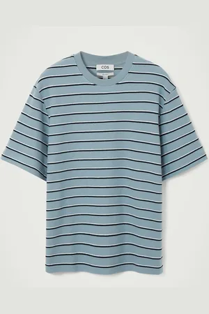 COS Relaxed Striped Cotton-Bouclé T-Shirt in
