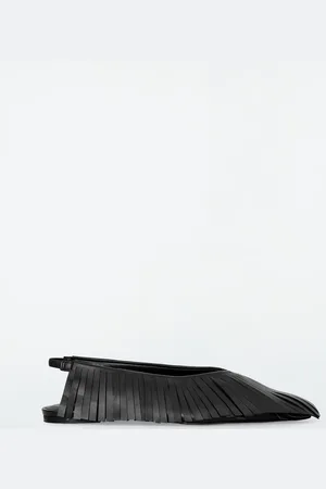 COS Tasselled Leather Slingback Ballet Flats