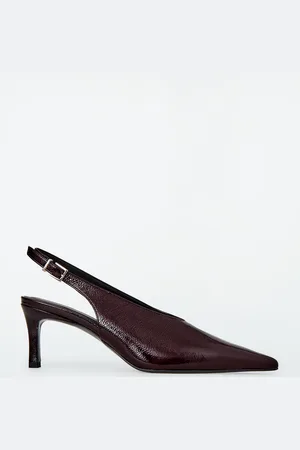 COS Pointed Patent-Leather Slingback Pumps