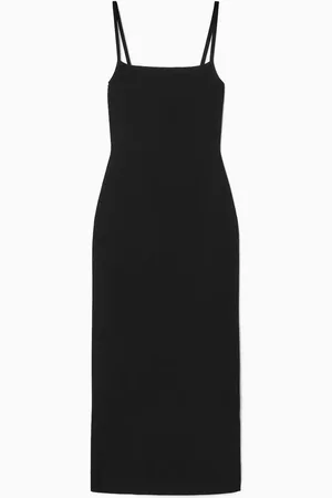 COS Square-Neck Knitted Slip Dress