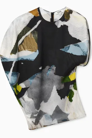 COS Printed Asymmetric Blouse in