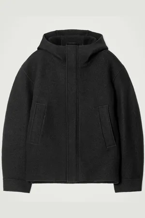 COS Hooded Boiled Wool Parka Jacket