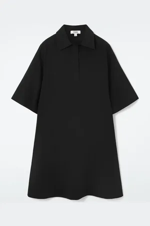 COS Oversized Open-Collar Shirt Dress