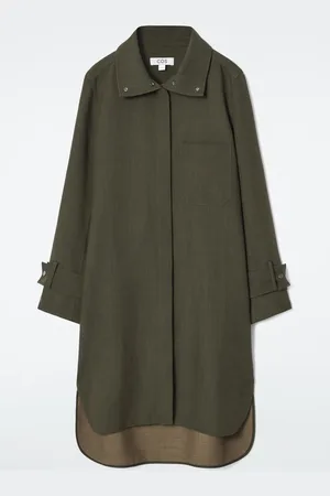 COS Oversized Wool-Blend Shirt Dress