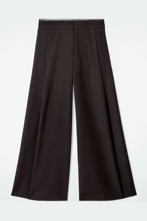 COS Relaxed Wool-Blend Wide-Leg Trousers in
