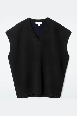 COS Double-Faced Wool V-Neck Vest