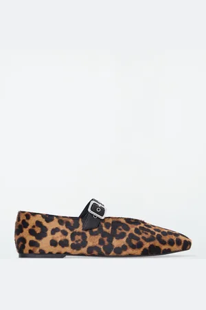 COS Leopard-Print Pony Hair Ballet Flats