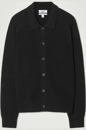 COS Collared Ribbed Wool-Cashmere Cardigan