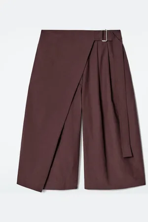 COS Belted Wrap-Front Cotton Shorts