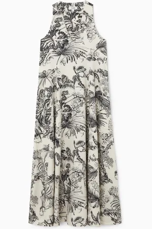 COS Voluminous V-Neck Maxi Dress
