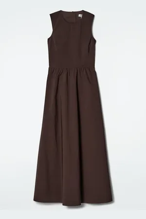 COS Open-Back Cotton Midi Dress