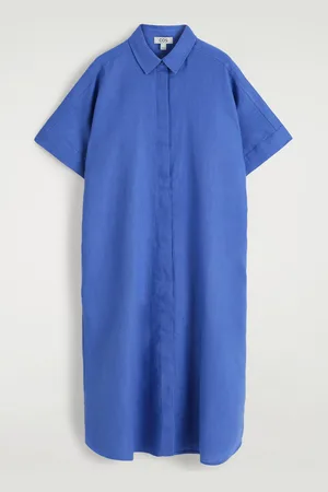 COS Linen Maxi Shirt Dress in