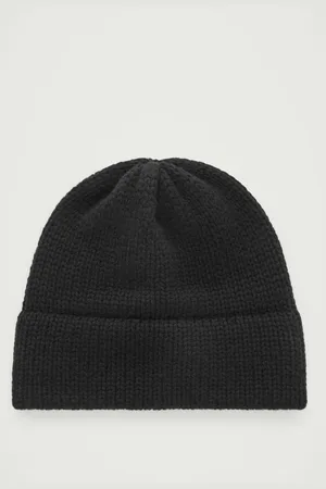 COS Ribbed Cashmere-Blend Stitched-Brim Beanie