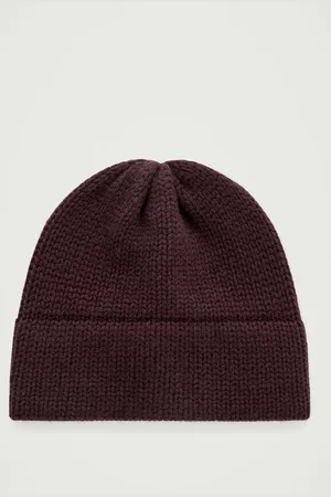 COS Ribbed Cashmere-Blend Stitched-Brim Beanie