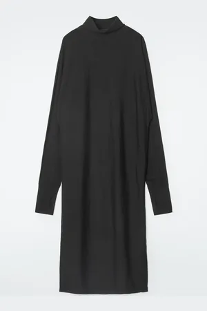 COS The Funnel-Neck Merino Wool Dress