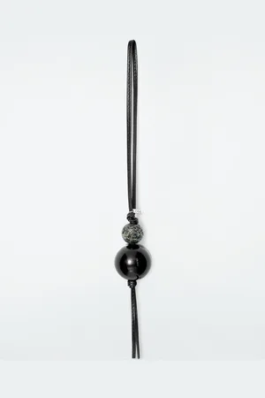 COS Beaded Leather Bag Charm