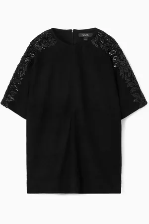 COS Sequinned Suede T-Shirt