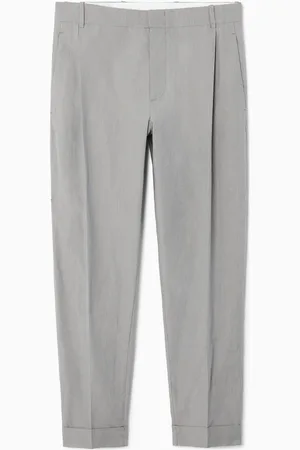 COS Cropped Micro-Houndstooth Tapered Trousers