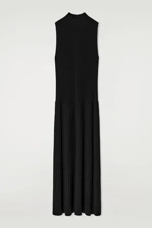 COS Pleated High-Neck Maxi Dress