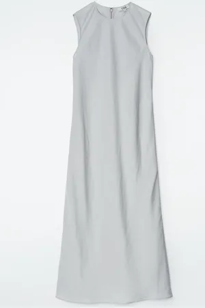 COS Bias-Cut Linen-Blend Midi Dress in