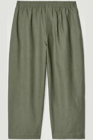 COS Elasticated Linen Wide-Leg Trousers in