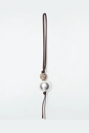 COS Beaded Leather Bag Charm