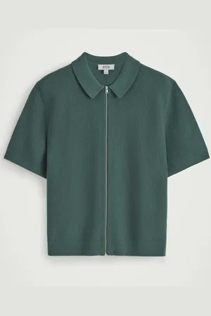 COS Waffle-Knit Cotton Zipped Shirt in