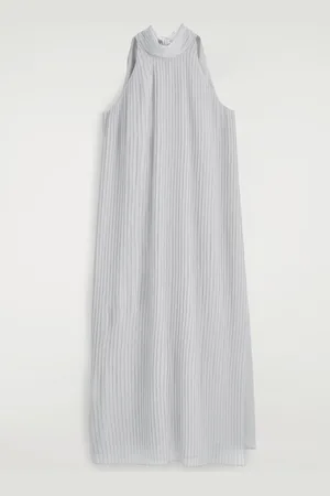 COS Pleated Halterneck Maxi Dress