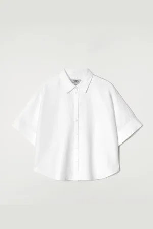 COS Boxy Short-Sleeved Linen Shirt