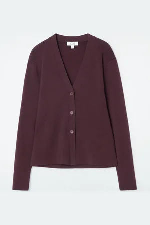 COS Waisted Wool V-Neck Cardigan