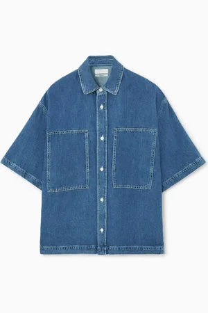 COS Oversized Short-Sleeved Denim Shirt in