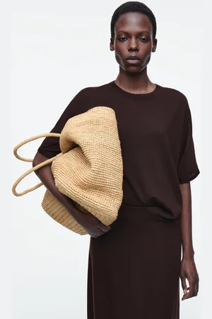 COS Oversized Hand-Woven Tote Bag