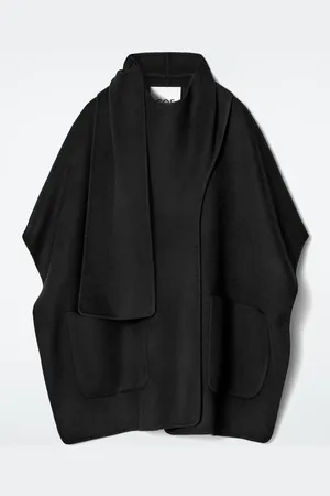 COS Scarf-Detail Double-Faced Wool Cape