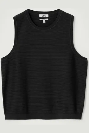 COS Textured Knitted Cotton Tank Top