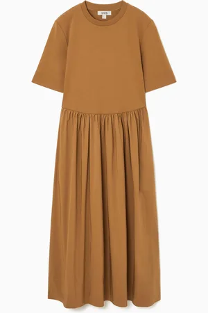 COS Contrast-Panel Midi Dress