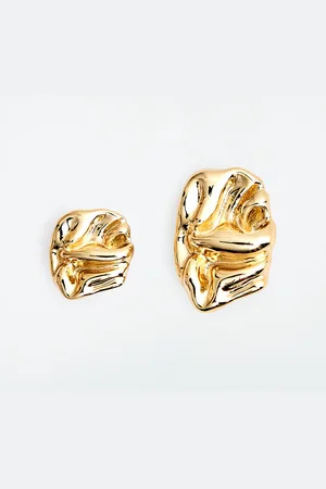 COS Small Scrunched Mismatched Earrings