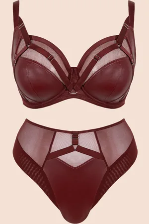 Curvy Kate Enclose Balcony Side Support Bra and Brief Pack Oxblood