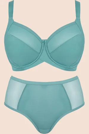 Curvy Kate WonderFully Full Cup Side Support Bra and Short Pack Mineral Blue