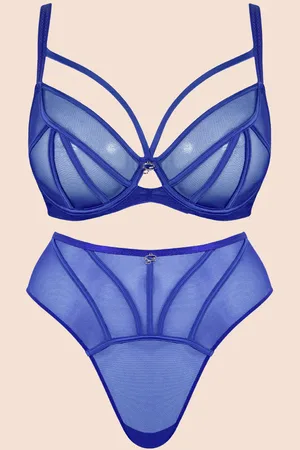 Scantilly Senses Plunge Bra and High Waist Brief Pack Ultraviolet
